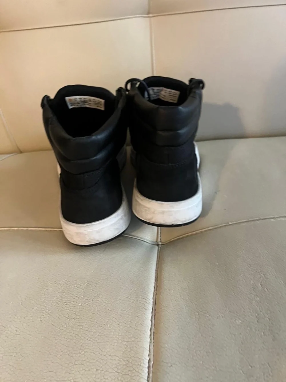 Timberland Black High-Top Sneakers with White Sole